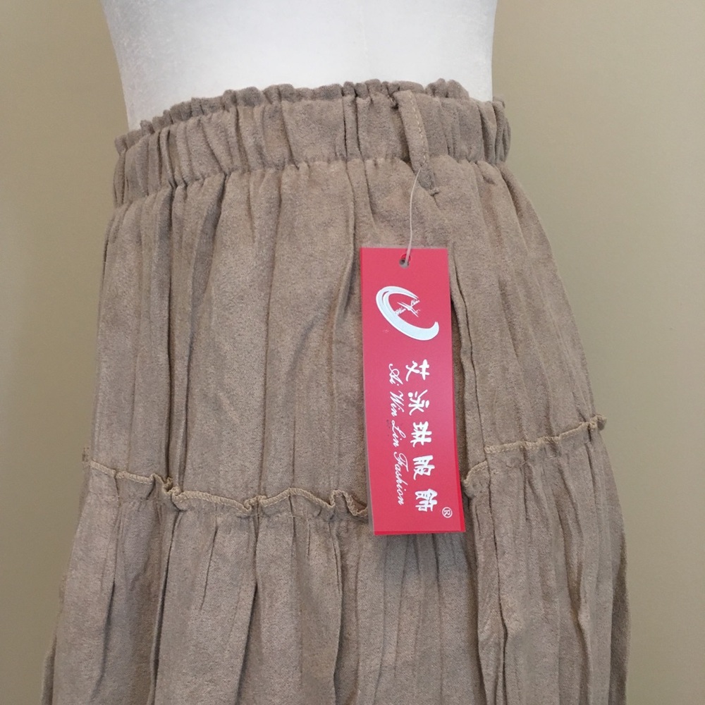 NWT suede feel maxi skirt